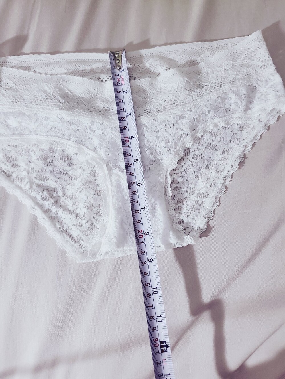 AERIE White Lace Low Rise Bikini Briefs - Picture 7 of 8